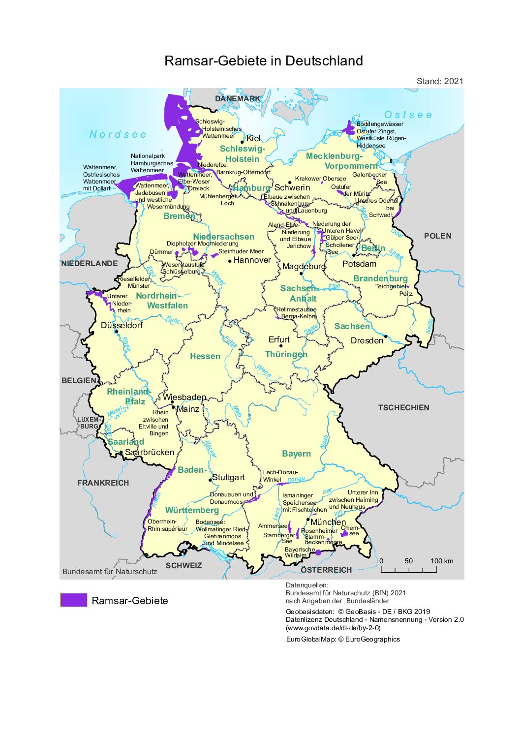 Übersicht aller Ramsar-Gebiete