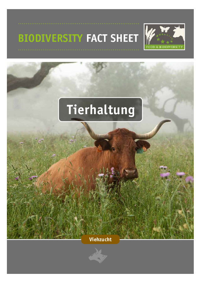 Biodiversity Fact Sheet Tierhaltung - Viehzucht